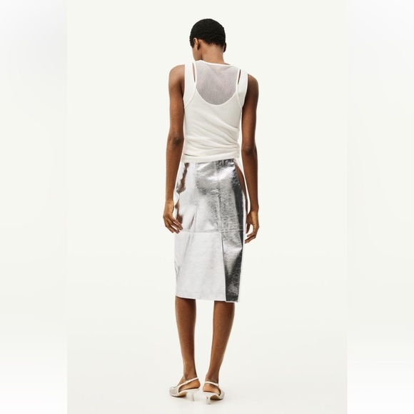 NWT H&M Studio Collection Coated Skirt Size 6 - Picture 4 of 7